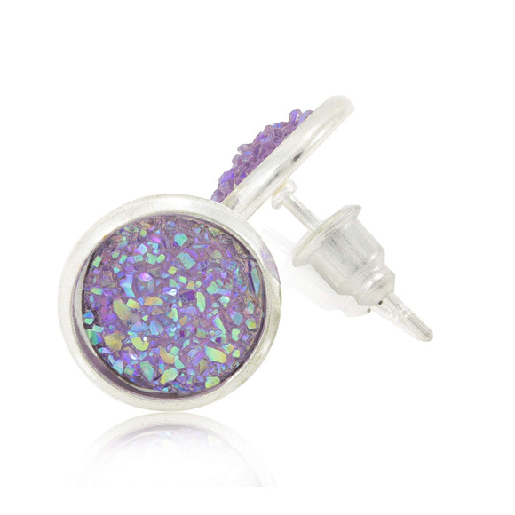 Jewelry - Lavender Druzy Stud Earrings